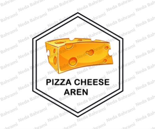 لوگو پنیر پیتزا. لوگو پنیر. لوگو پنیر کشدار